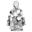 Washington Capitals White Big Hibiscus Black Background 3D Printed Snug Hoodie
