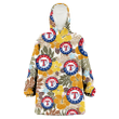 Texas Rangers Brown Yellow Hibiscus White Background 3D Printed Snug Hoodie