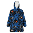 Philadelphia Flyers Black Dark Blue Hibiscus Black Background 3D Printed Snug Hoodie