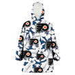 Philadelphia Flyers White Hibiscus And Leaves Blue Background 3D Printed Snug Hoodie