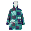 New York Giants Light Sea Green Hibiscus Green Background 3D Printed Snug Hoodie