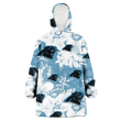 Carolina Panthers White Hibiscus Orchid Light Blue Background 3D Printed Snug Hoodie