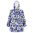 Boston Celtics White Hibiscus Pattern Slate Blue Background 3D Printed Snug Hoodie