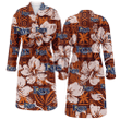 Tampa Bay Rays Bisque Hibiscus Brown Pattern Fleece Bathrobe