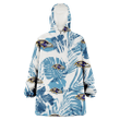 Baltimore Ravens Hibiscus Balm Leaves Blue And White Background 3D Printed Snug Hoodie