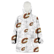 Cleveland Cavaliers Sketch Hibiscus White Background 3D Printed Snug Hoodie