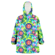 Chicago Cubs Blue Orchid Green Pink Leaf Green Background 3D Printed Snug Hoodie