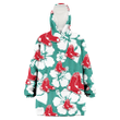 Boston Red Sox White Hibiscus Turquoise Stripe Background 3D Printed Snug Hoodie