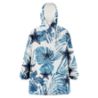 Dallas Cowboys Hibiscus Balm Leaves Blue And White Background 3D Printed Snug Hoodie