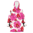 Boston Red Sox Pink White Hibiscus Misty Rose Background 3D Printed Snug Hoodie