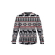 Moose And Deer Christmas Caro Pattern Black 3D Sweatshirt