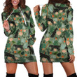 Seamless Black Panthers In Jungle Patterns In Green Hoodie Dress 3D