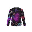 Cherry Star Heart Colorful Pattern Purple 3D Sweatshirt