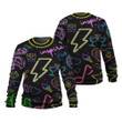 Inspire Thunder Icecream Chill Pattern Black 3D Sweatshirt