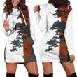 Tree With Red Vertical Stripe In White Hoodie Dress 3D
