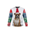 Boxer Puppy Christmas In White And Red Blue Green Sweatshirt