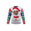 Jack Russel Christmas In White And Red Blue Green Sweatshirt