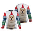 Chow Chow Christmas In White And Red Blue Green Sweatshirt