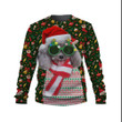 Toy Poodle Cute Christmas In Green And Red Sweatshirt