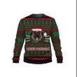 Leonberger Merry Woofmas In Green And Red Brown Sweatshirt
