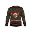 Chihuahua Merry Woofmas In Green And Red Brown Sweatshirt