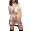 Creamy Milk Tea Drop Liquid Texture In Light Brown Hoodie Dress 3D