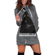 Girl In The Piano Dress Creativity Art In Gray Hoodie Dress 3D