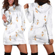 Snowman And Christmas Tree In White Hoodie Dress 3D