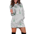Chirstmas Tree And Light Pattern In Gray Hoodie Dress 3D