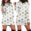 Snowflake And Gifts In White Hoodie Dress 3D