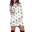 Snowflake And Gifts In White Hoodie Dress 3D