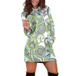Paisley Floral Pattern In Light Green Hoodie Dress 3D