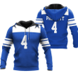 Dallas Cowboys Dak Prescott #4 NFL American Football Dak Royal Rivalry Throwback 3D Designed Allover Gift For Cowboys Fans Hoodie
