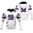 Buffalo Bills Matt Milano #58 Great Player NFL American Football Team White Vintage 3D Designed Allover Gift For Bills Fans Hoodie