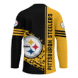 Pittsburgh Steelers Hockey Jersey Quarter Style - NFL
