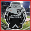Oakland Raiders 100Th Nfl Hoodie 3D