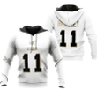 Buffalo Bills Cole Beasley #11 NFL White 100th Season Golden Edition Jersey Style Gift For Bills Fans Hoodie