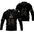 Buffalo Bills Stefon Diggs #14 Great Player NFL Black Golden Edition Vapor Limited Jersey Style Gift For Bills Fans Hoodie