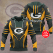Personalized Name NFL Green Bay Packers Full Printed Hoodie
