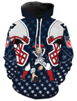 New England Patriots Throwback Allover 3D Print Hoodie