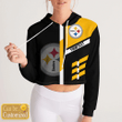 Pittsburgh Steelers Croptop Hoodie Sport Style Custom - NFL
