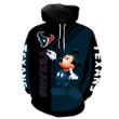 NFL Houston Texans Mickey Limited Full Printed 3D Hoodie