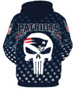 New England Patriots Throwback Allover 3D Print Hoodie