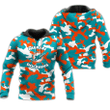 NFL Miami Dolphins Hoodie Camo All Over Print