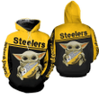 NFL Pittsburgh Steelers Baby Yoda 3d Hoodie New Full All Over Print K1257 TNT-00116-AUH