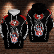 San Francisco 49ers Nfl Beast Claw Ripped 3D t shirt hoodie sweater