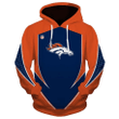 New Design NFL Hoodies 3D Denver Broncos Hoodies Sweatshirt Pullover