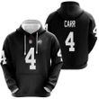 Nfl Fan Carr Number 4 Oakland Raiders 3D T Shirt Hoodie Sweater Jersey Hoodie Model a23964