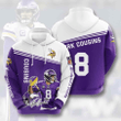 Minnesota Vikings Kirk Cousins Usa 828 Hoodie Custom For Fans - NFL