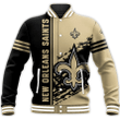 New Orleans Saints Baseball Jacket Quarter Style - NFL